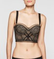 Calvin Klein čipkovaná korzetová podprsenka F1876E čierna 001