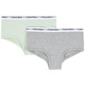 Calvin Klein dievčenské nohavičky 2pack G80G896001 sivá/mentolová 022