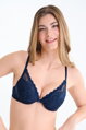 20230 EVELYN push-up podprsenka LISCA   MT - modrá