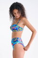 40871 MEXICO plavková podprsenka LISCA  VA- modrá vzor