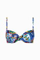40868 MEXICO plavková podprsenka LISCA  VA- modrá vzor