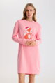 63499 FOXY nočná košeľa LISCA  JP - ružová