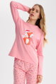 63497 FOXY dámske pyžamo LISCA   JP - ružová