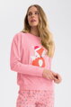63498 FOXY  dámske pyžamo LISCA  JP - ružová
