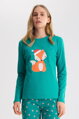 63497 FOXY dámske pyžamo LISCA  WZ - zelená