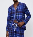 Boyfriend PW 01 X Checks dámske pyžamo Triumph   M008 - BLUE