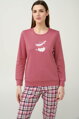 23214 dámske pyžamo VAMP  886 - PINK WOOD