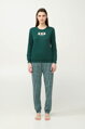 23241 dámske pyžamo VAMP  891 - GREEN GARDEN