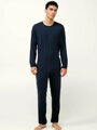 23850 pánske pyžamo VAMP  303 - tmavo modrá