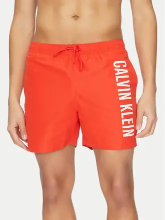 KM0KM01092 pánske plavky CALVIN KLEIN  XM8/ČERVENÁ