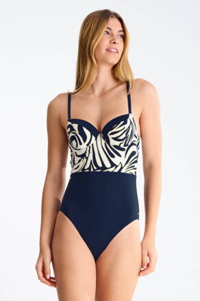 43606 GOLD COAST celé plavky LISCA  EM- tmavo modrá