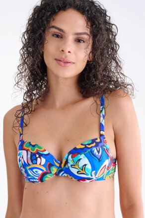 40868 MEXICO plavková podprsenka LISCA  VA- modrá vzor