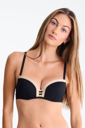 40913 SYDNEY plavková podprsenka LISCA  F a G   02- čierna