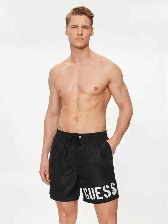 F4GT28WG292 pánske plavky GUESS  JBLK/čierna