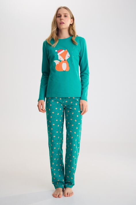 63497 FOXY dámske pyžamo LISCA  WZ - zelená