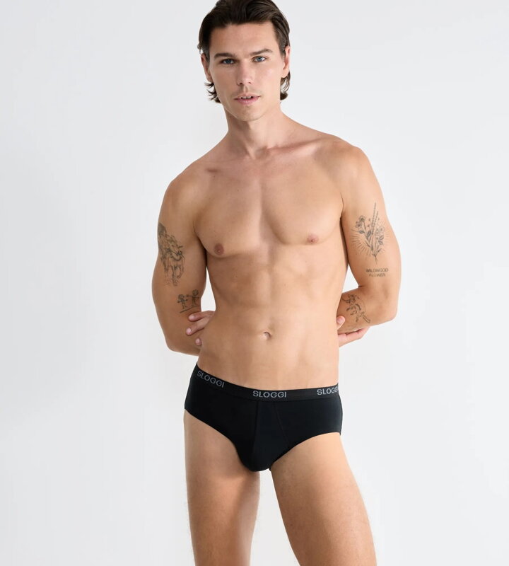 sloggi men Basic Midi 0004 - čierna