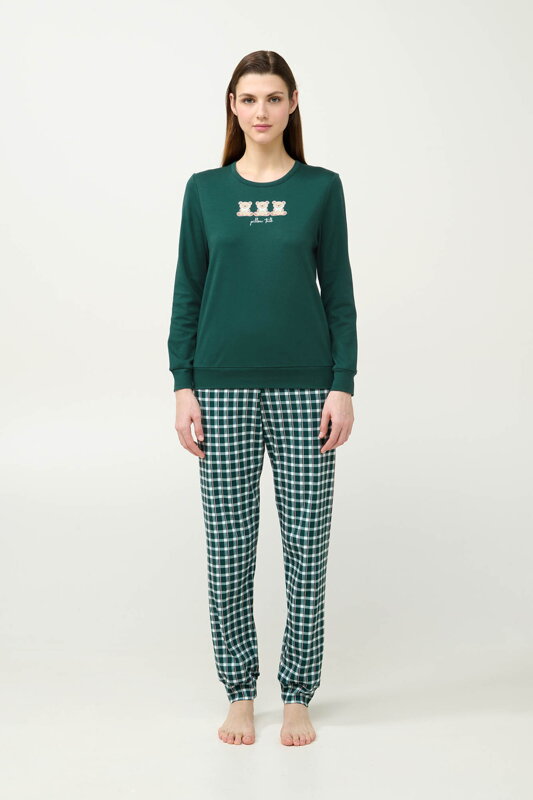 23241 dámske pyžamo VAMP  891 - GREEN GARDEN