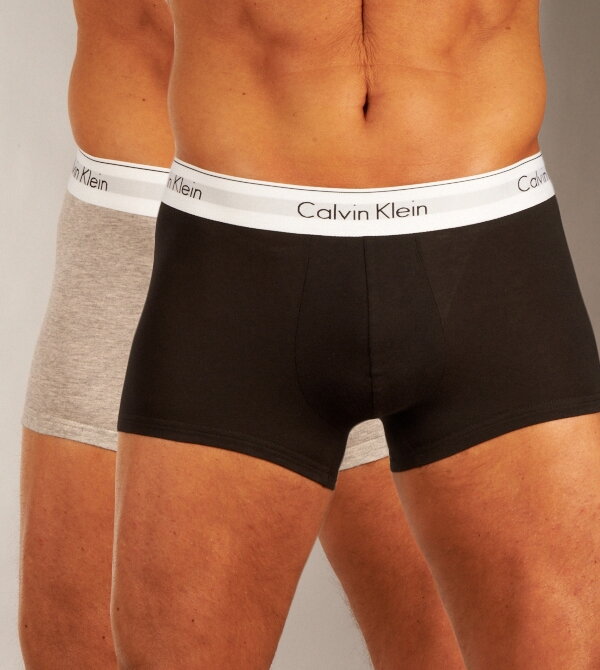 Calvin Klein 2pack Panske Boxerky Nb1086a Bhy Cierna Siva