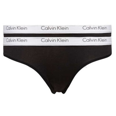 Calvin Klein dámske string nohavičky 2balenie D3583E čierna 001