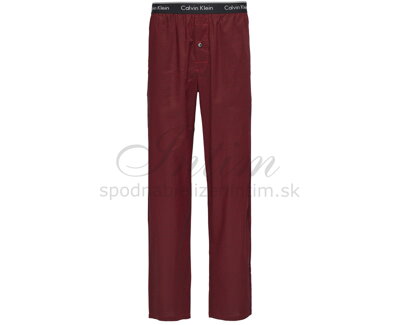 Calvin Klein pánske pyžamové nohavice NM1158E bordová PW9 