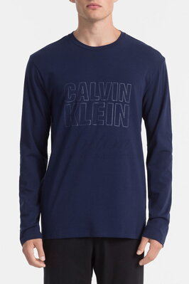 Calvin Klein pánske tričko s dlhým rukávom M9626E modrá 6AM