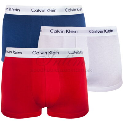 Calvin Klein 3pack pánske boxerky U2664G I03 biela modrá červená
