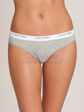 Calvin Klein dámske klasické nohavičky 2balenie D3584E sivá 020