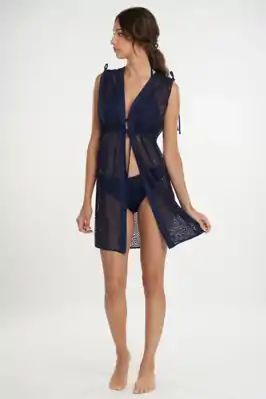 49527 SANTORINI kaftan LISCA tmavo modrá