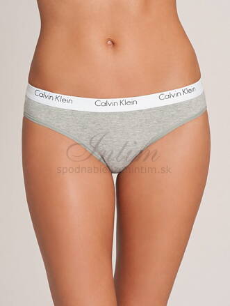 Calvin Klein dámske klasické nohavičky 2balenie D3584E sivá 020