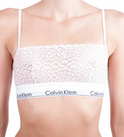 Calvin Klein nevystuzena bralette podprsenka F4691E biela 100