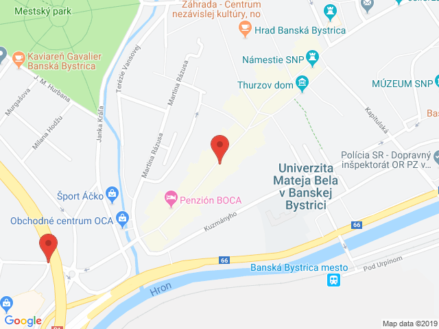Google map: Dolná 19, Banská Bystrica