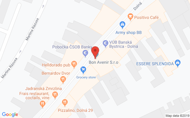 Google map: Dolná 19, Banská Bystrica